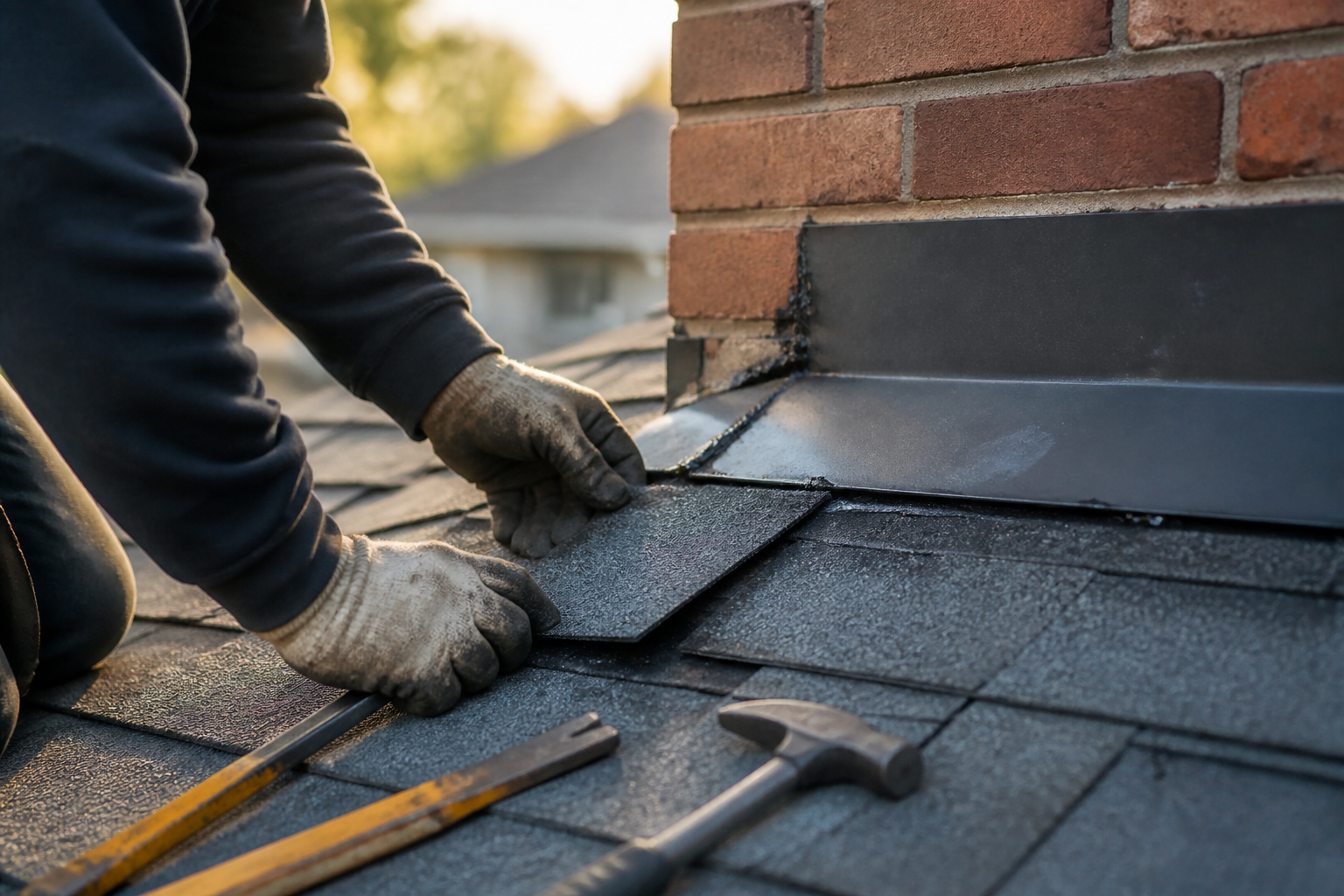 Targeted roof repair on residential shingles